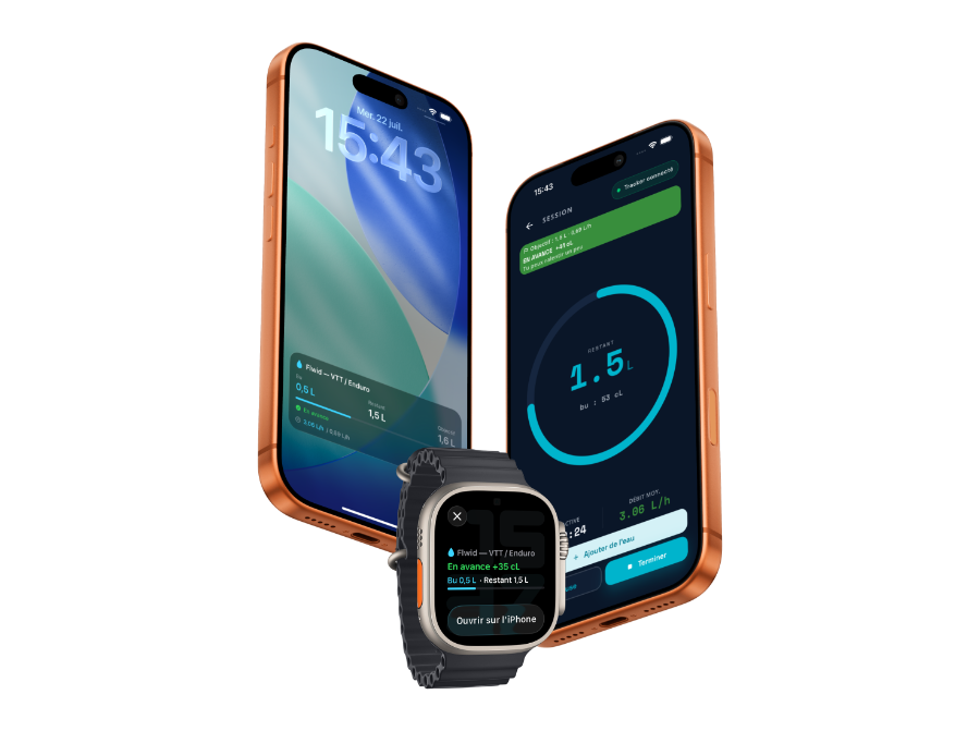 App Flwid en session — suivi temps réel